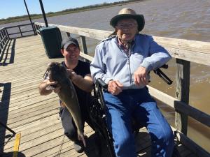 Huge catfish fishing for crappie....lite tackle.