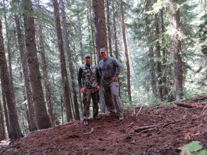Mark and I in the dark timber